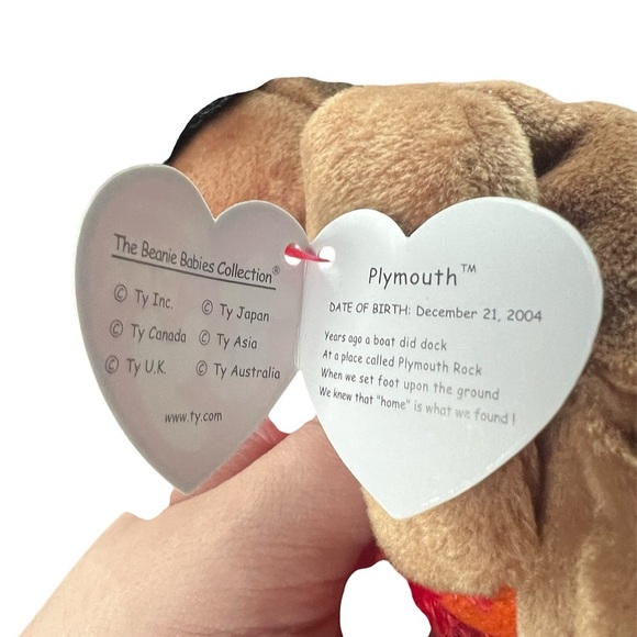 NWT Plymouth Beanie Baby Bear‎ - Picture 4 of 4